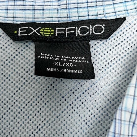 EXFFICIO Men's Blue Vented Outdoor Sportsman Long Sleeve Button Down Shirt Sz XL - Picture 6 of 7